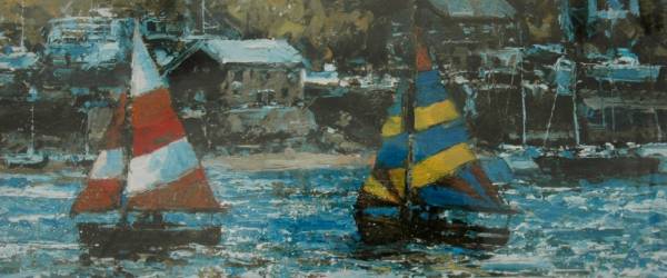 - a , Print by John Brenton, measuring 11 x 25 cm (H x W) framed at 28 x 42 cm £48